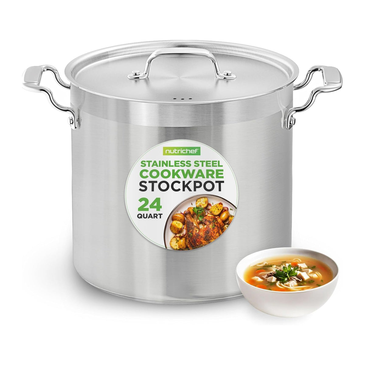 NutriChef Stainless Steel Stock Pot