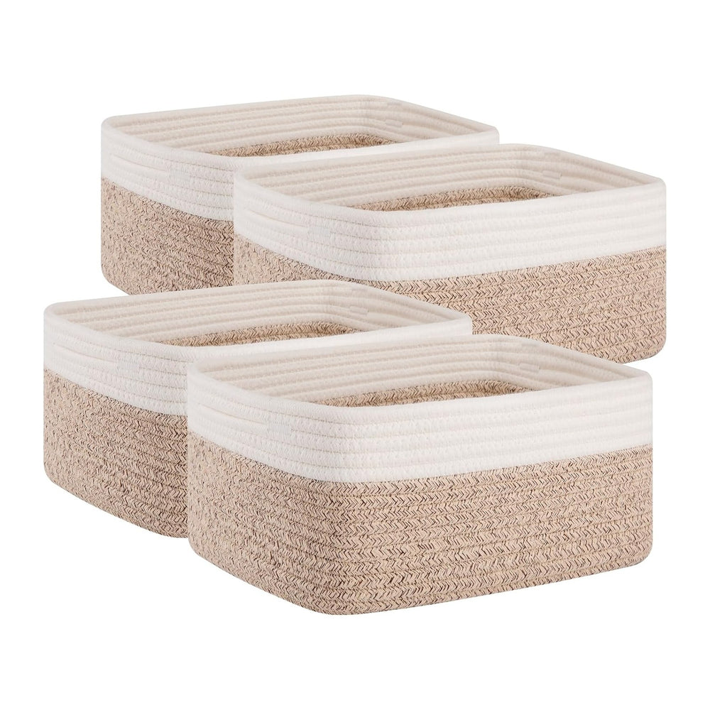 OIAHOMY 4 Pack Storage Baskets for Organizing, Small Bins for Shelves, Cute