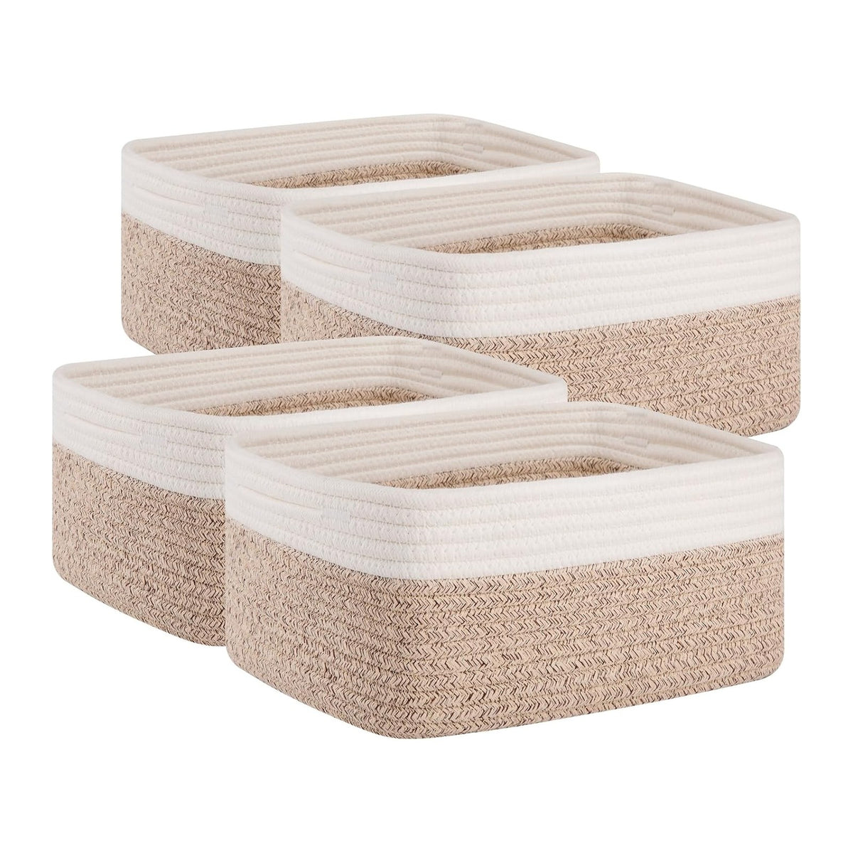 OIAHOMY 4 Pack Storage Baskets for Organizing, Small Bins for Shelves, Cute