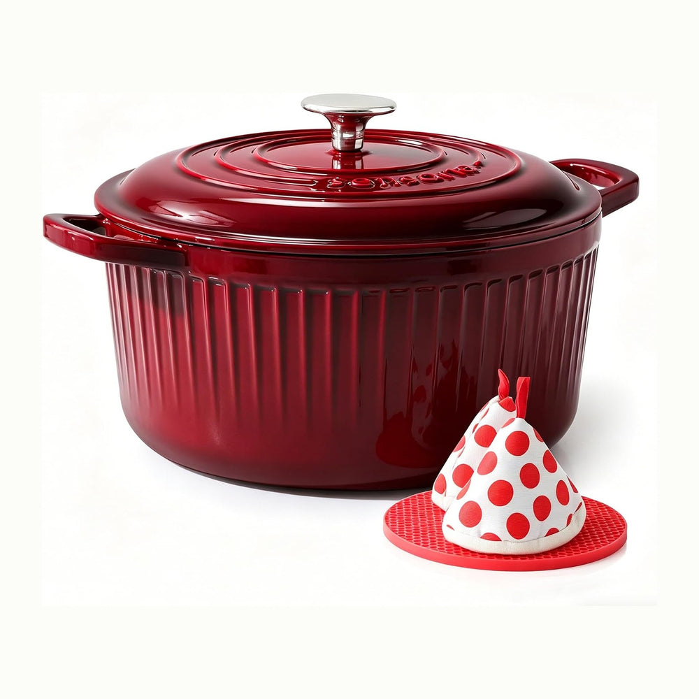 SENSARTE Enameled Cast Iron Dutch Oven Pot