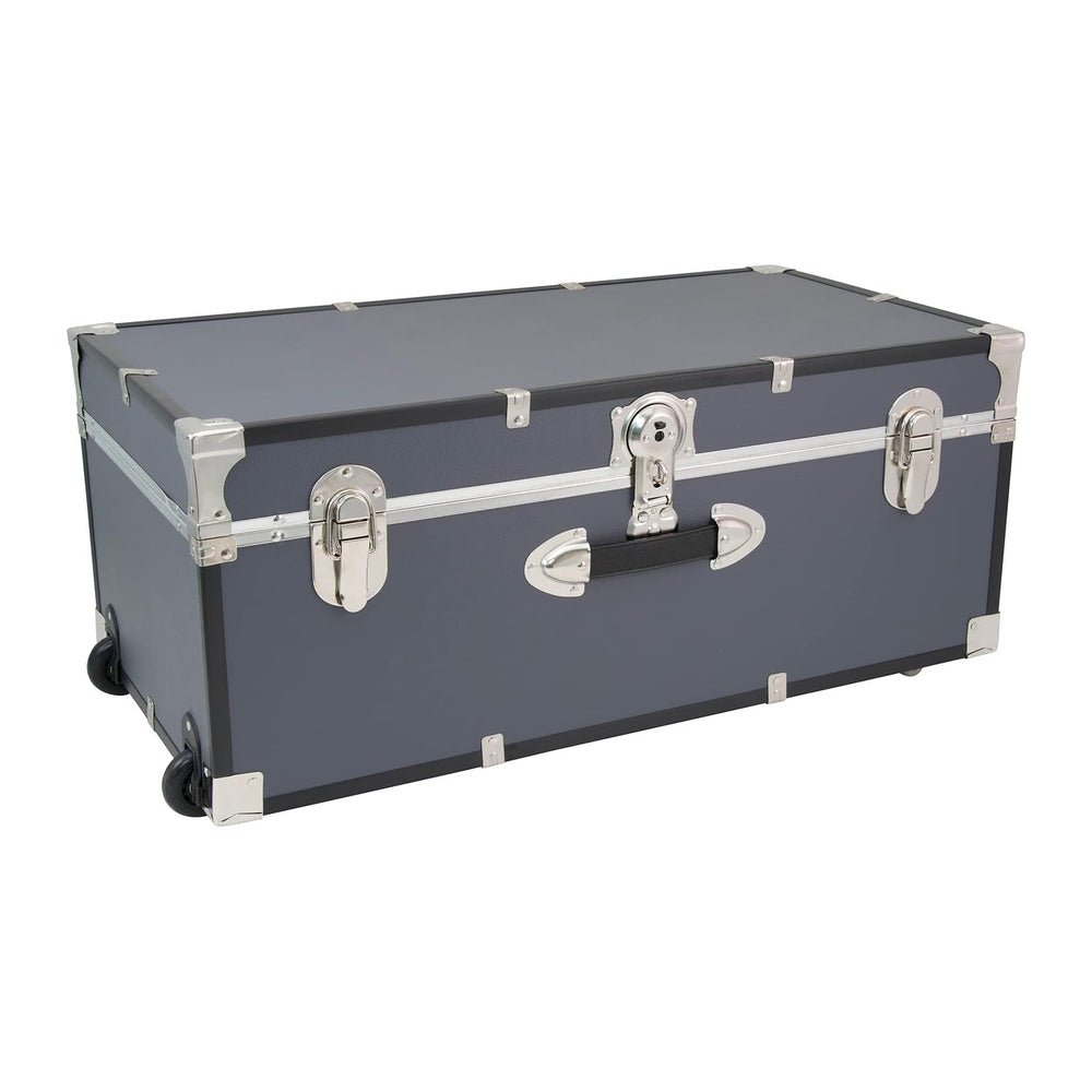 Seward Explorer Trunk with Wheels & Lock, Gray, 30-Inch