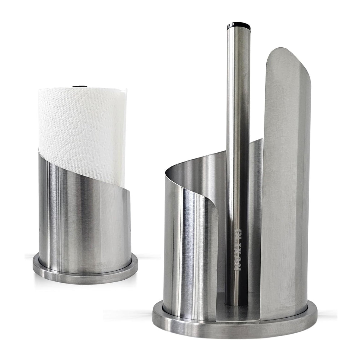 Stainless Steel Paper Towel Holder Countertop, Modern Spiral Cover Design