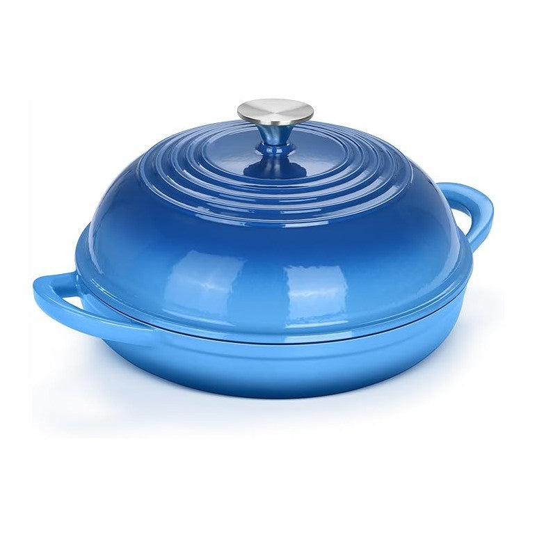TeamFar Cast Iron Bread Dutch Oven, 6 Qt Enameled Dutch Oven Pot