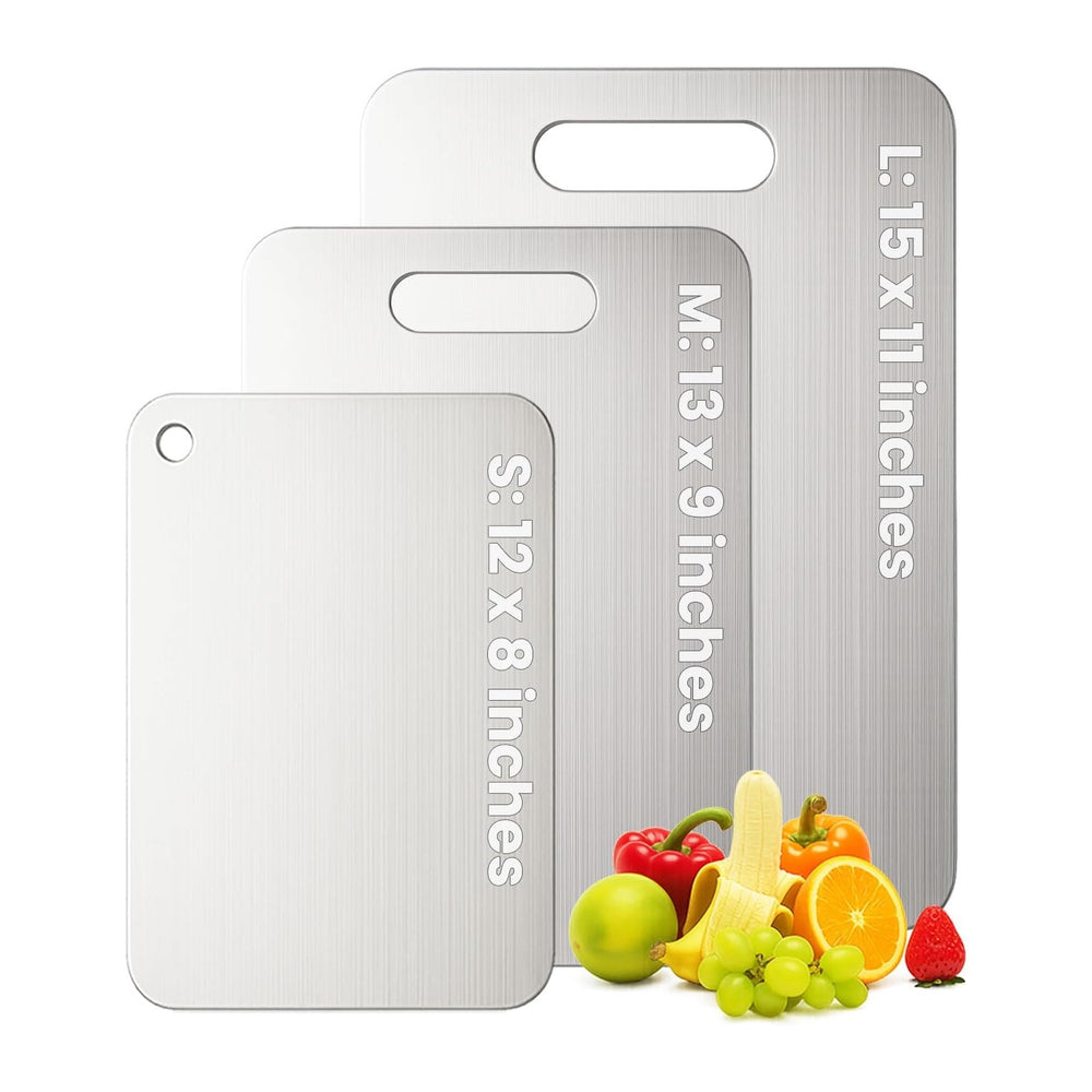 Titanium Cutting Board Set of 3, 100% Pure Titanium Chopping Board