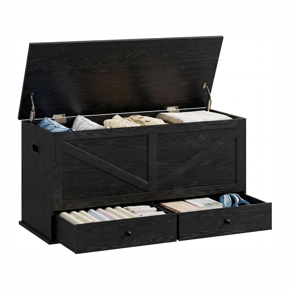 VASAGLE Storage Chest with 2 Fabric Drawers, 15.7 x 39.4 x 19.9 Inches | Stor...