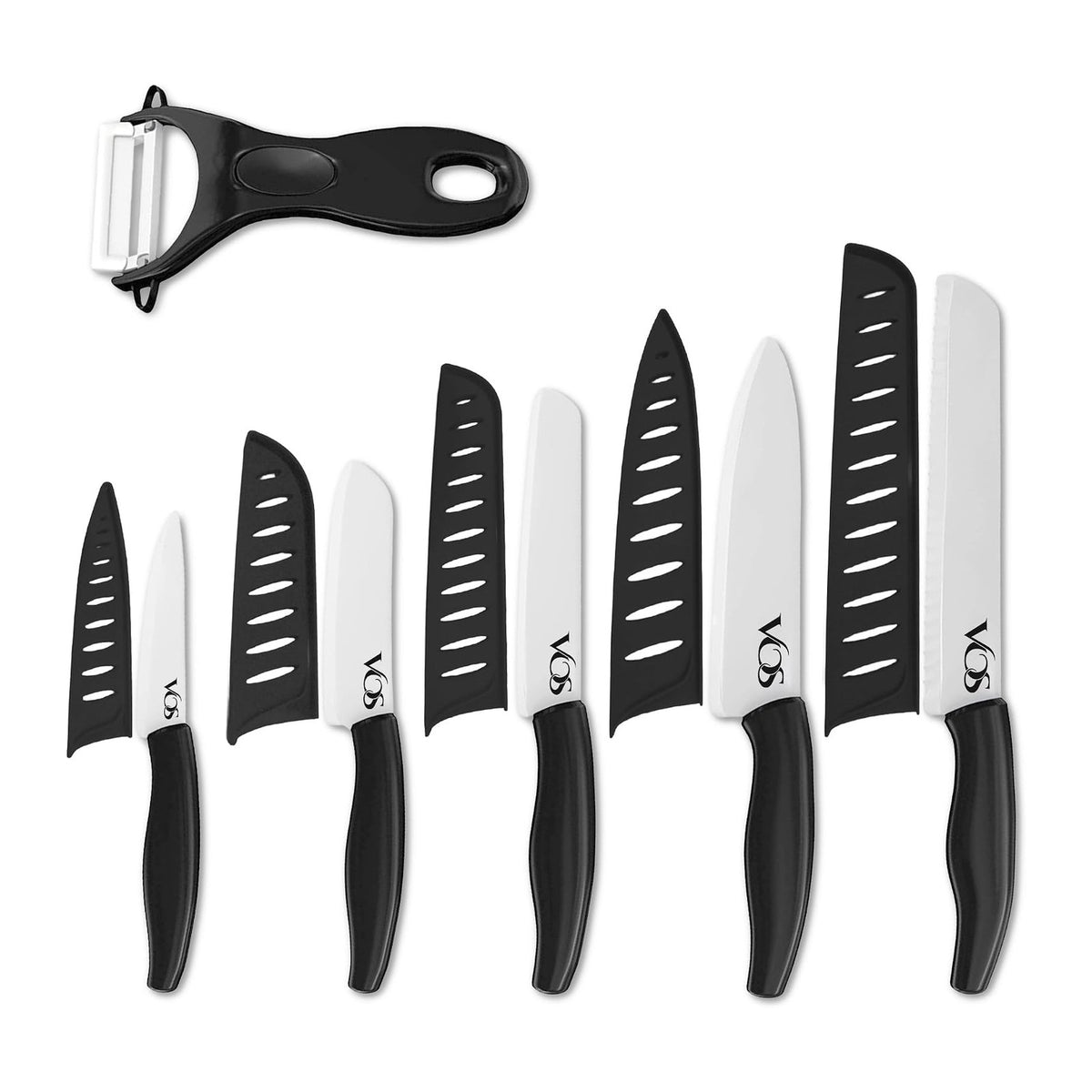 Vos Ceramic Knife with Peeler, Knives Set