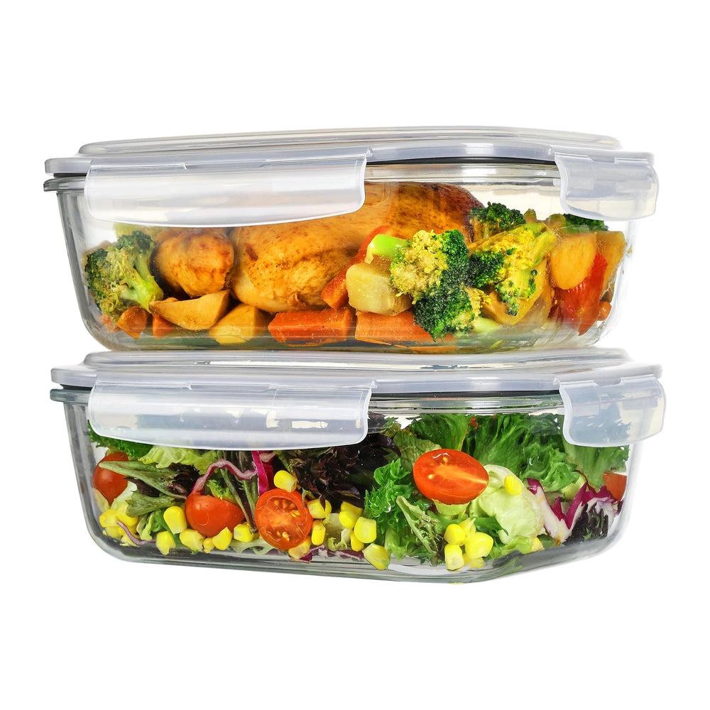 Vtopmart 2Pack 2260ml/ 76.4oz Large Glass Storage Containers