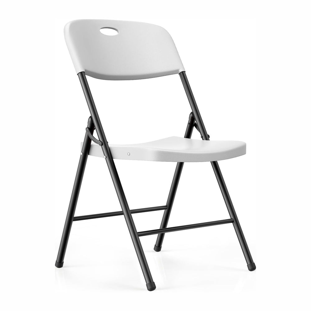 VTOY Heavy Duty Folding Chairs, 450 lbs Capacity Stackable Plastic Chairs, Du...