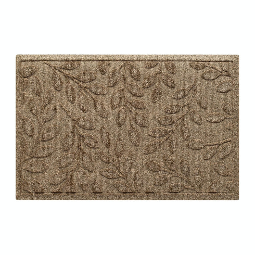 WaterHog Brittney Leaf Front Door Mat Indoor Outdoor Entrance, All-Weather